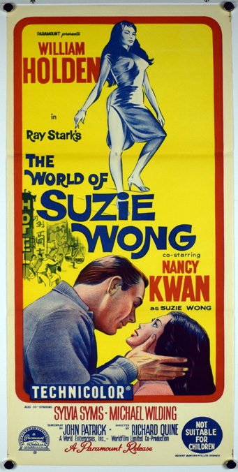 THE WORLD OF SUZIE WONG Movie POSTER 14x36 Insert William Holden Nancy Kwan